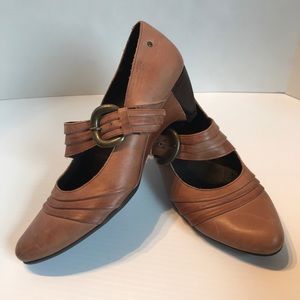 Pikolinos Leather Ginebra Pleated MaryJane Wedges